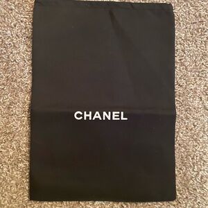 CHANEL Black Storage/Dust Pouch. 9.5/13.5. Paper and Envelope Included.